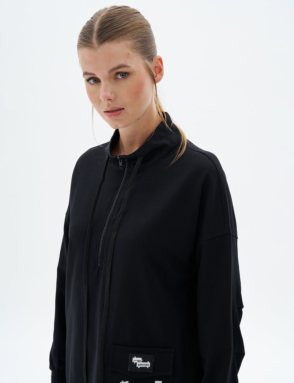 Pocket-Detail Two-Piece Set in Black