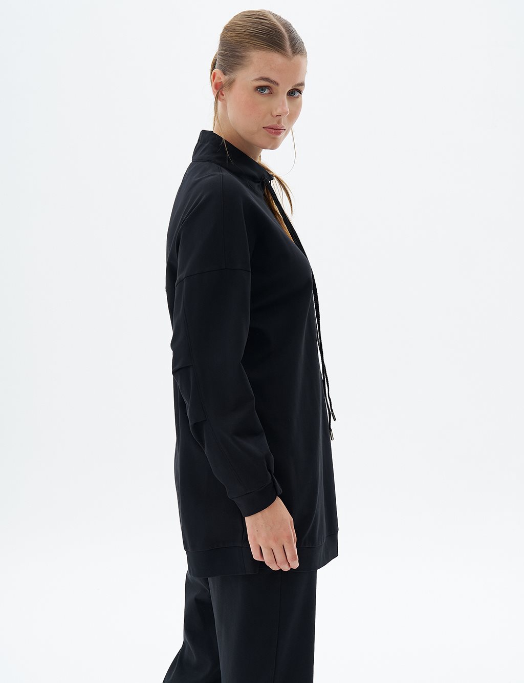 Pocket-Detail Two-Piece Set in Black