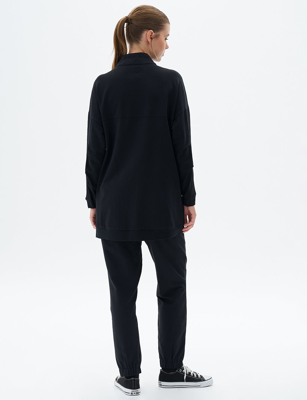 Pocket-Detail Two-Piece Set in Black