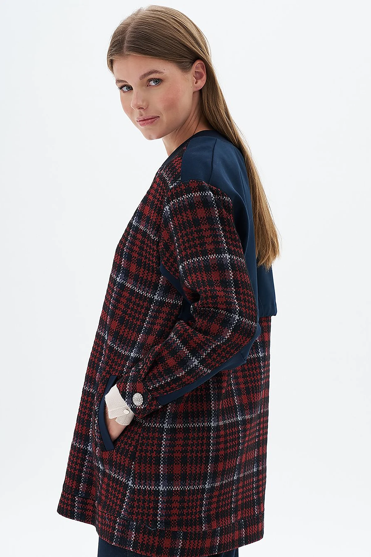 Back Detailed Jacket Dark Navy Blue