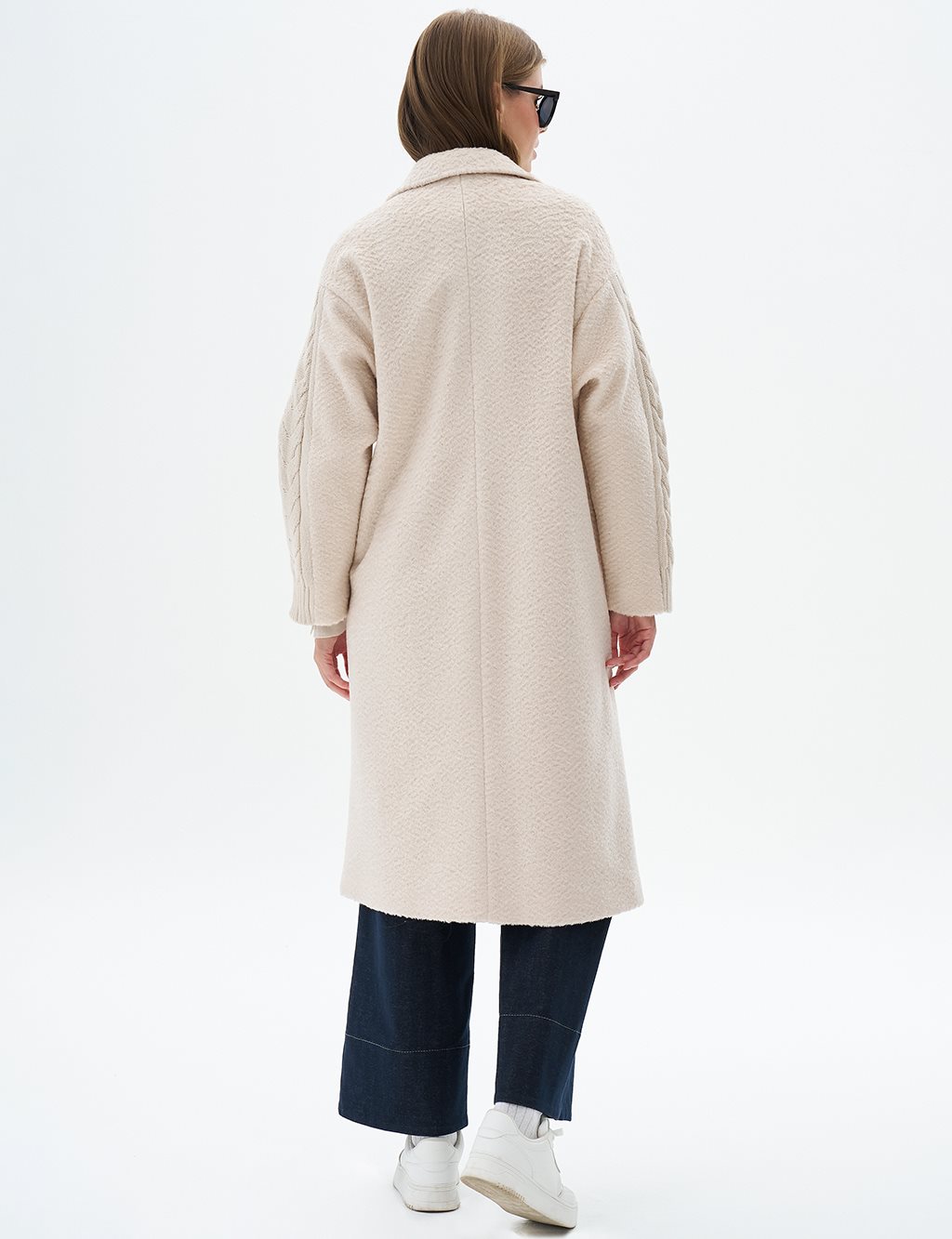 Knitwear Mixed Cashmere Coat Sand Beige