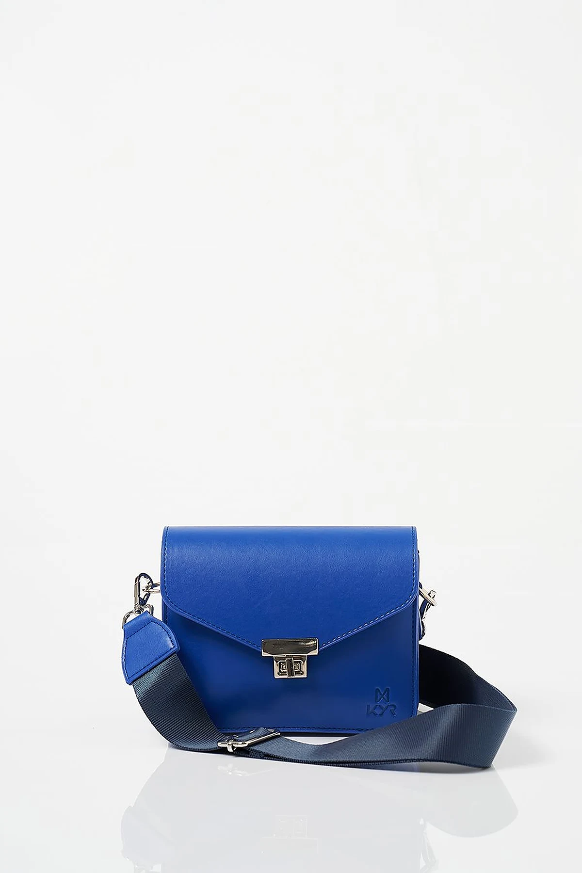 Metal Buckle Detailed Lid Bag Sax
