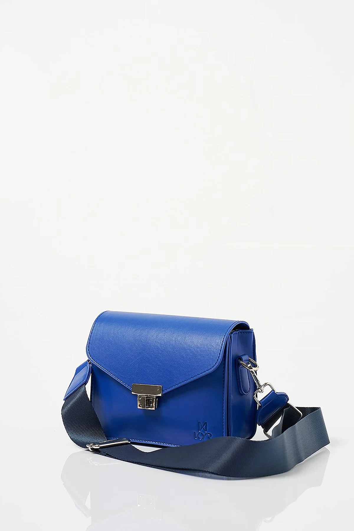 Metal Buckle Detailed Lid Bag Sax