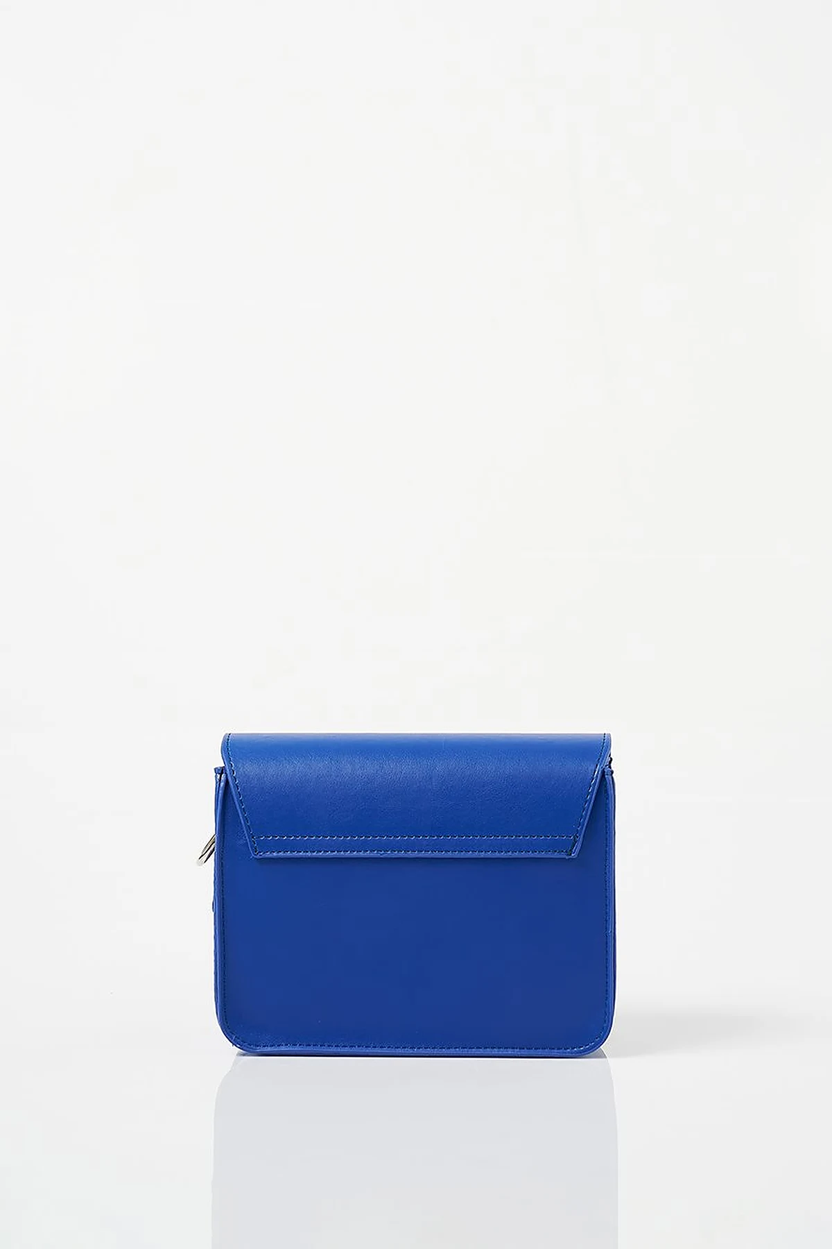 Metal Buckle Detailed Lid Bag Sax