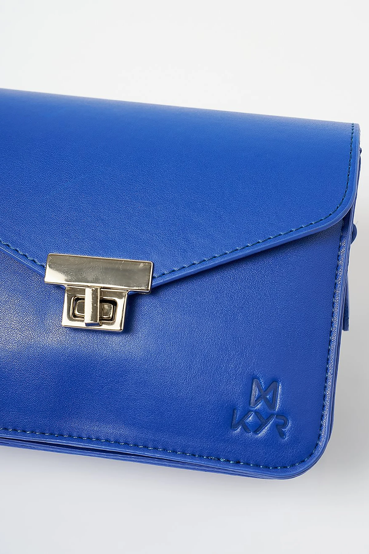 Metal Buckle Detailed Lid Bag Sax