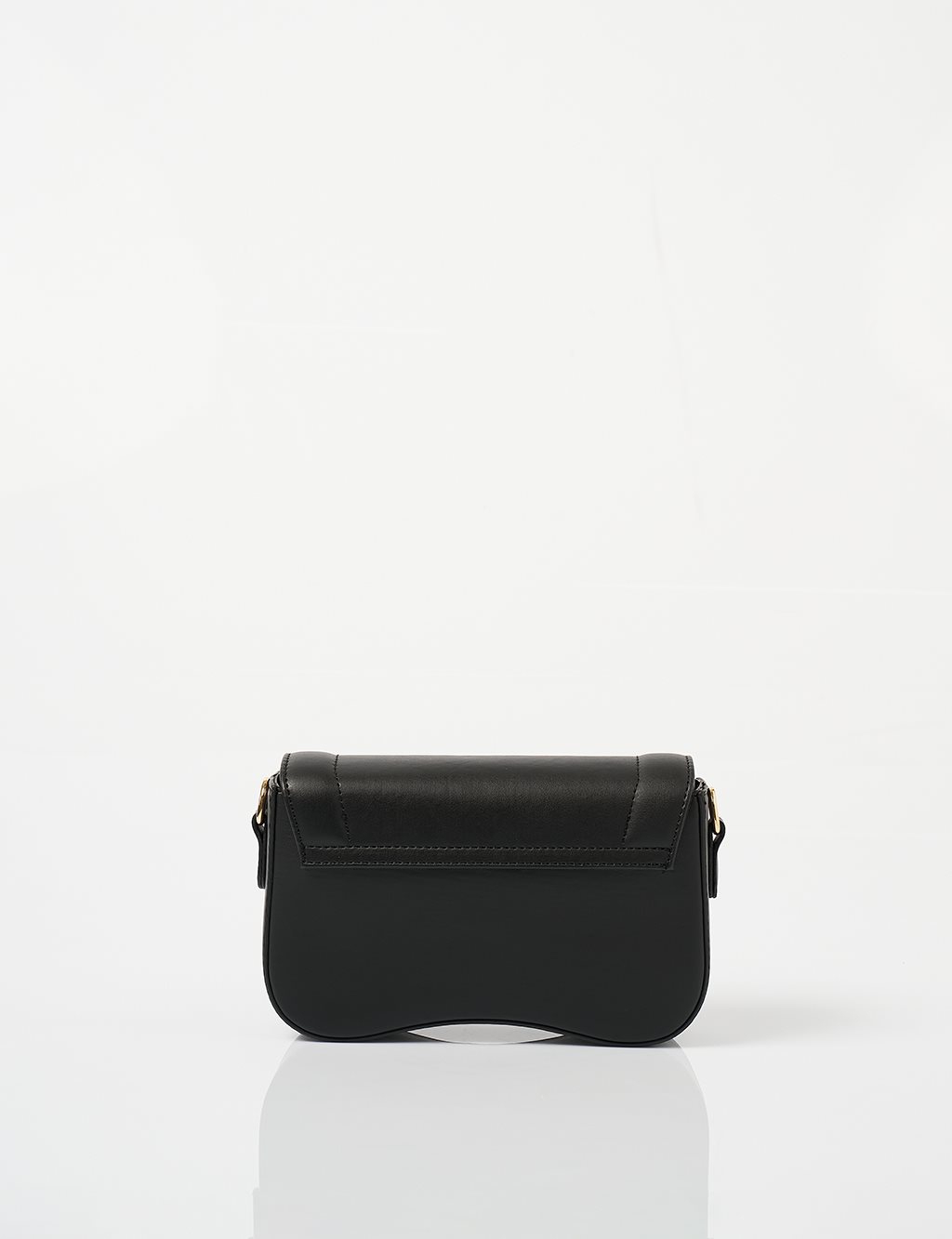 Lidded Mini Baguette Bag Black