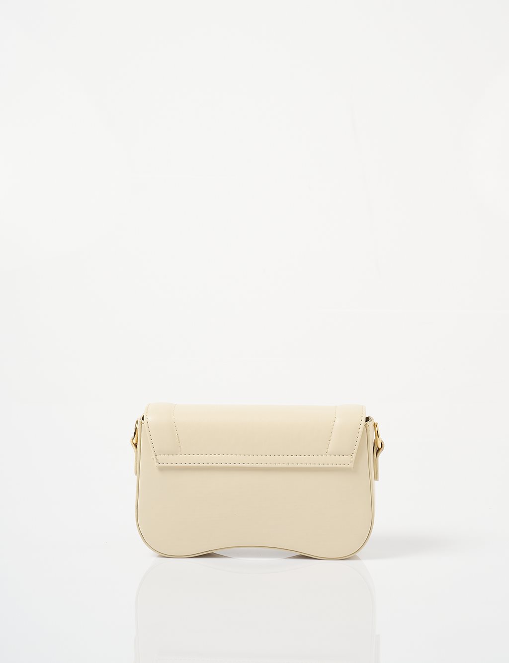 Lidded Mini Baguette Bag Cream