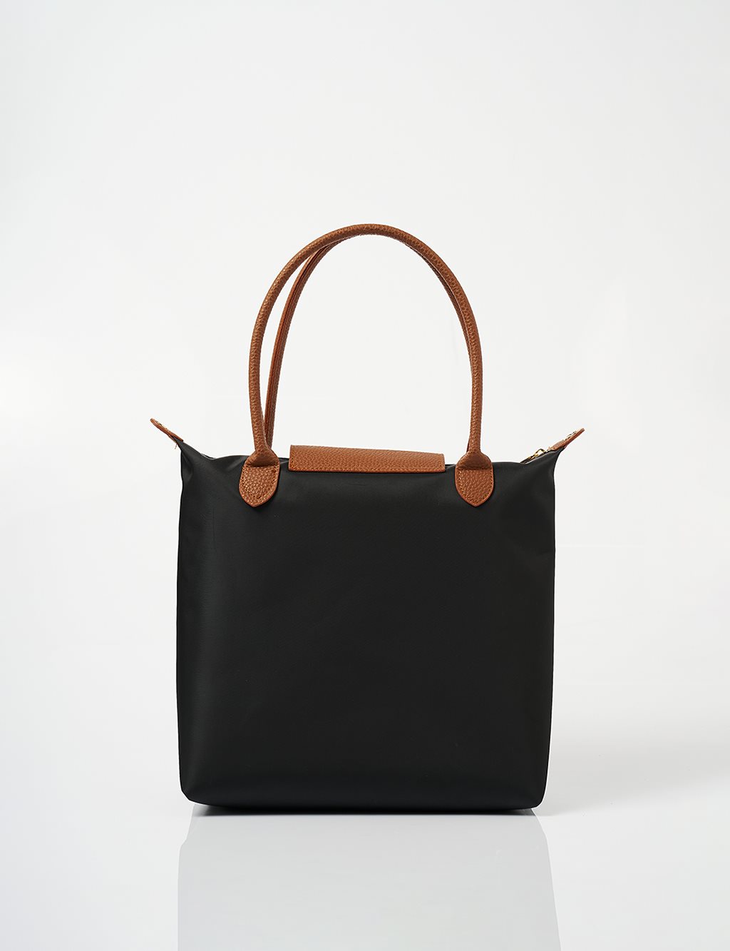 Large Snap Shopper Bag Black