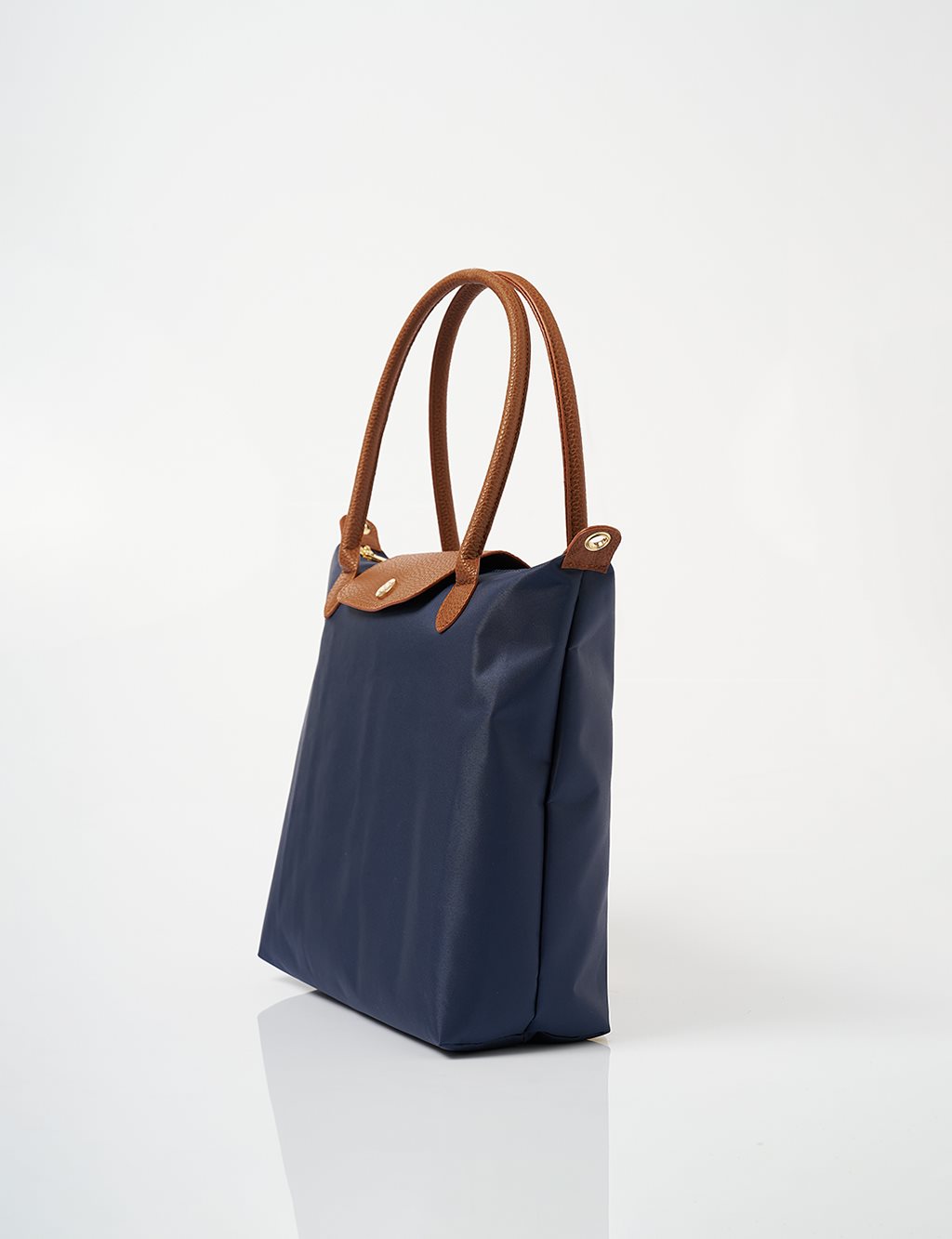 Large Snap Shopper Bag Navy Blue