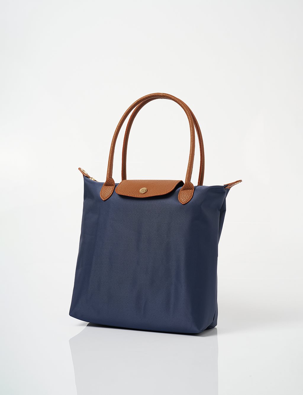 Large Snap Shopper Bag Navy Blue