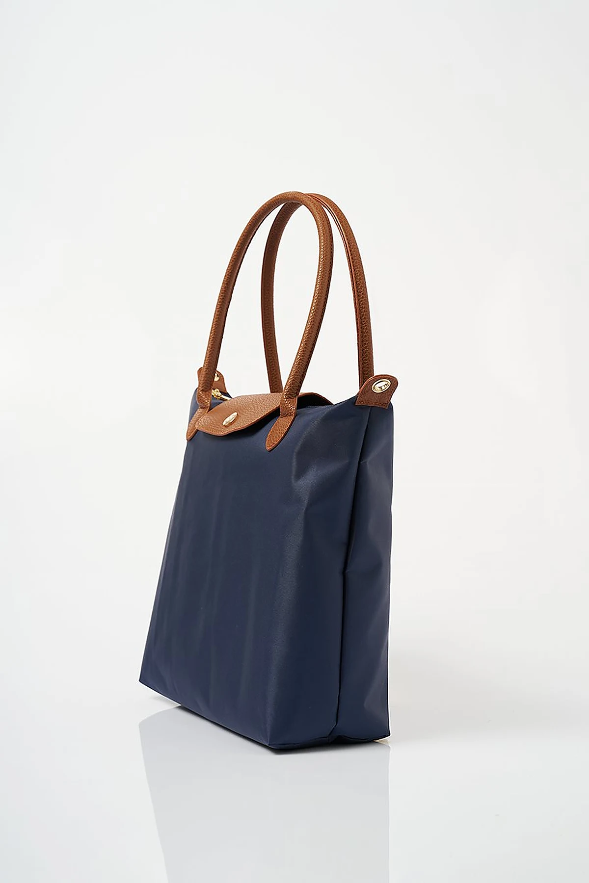 Large Snap Shopper Bag Navy Blue