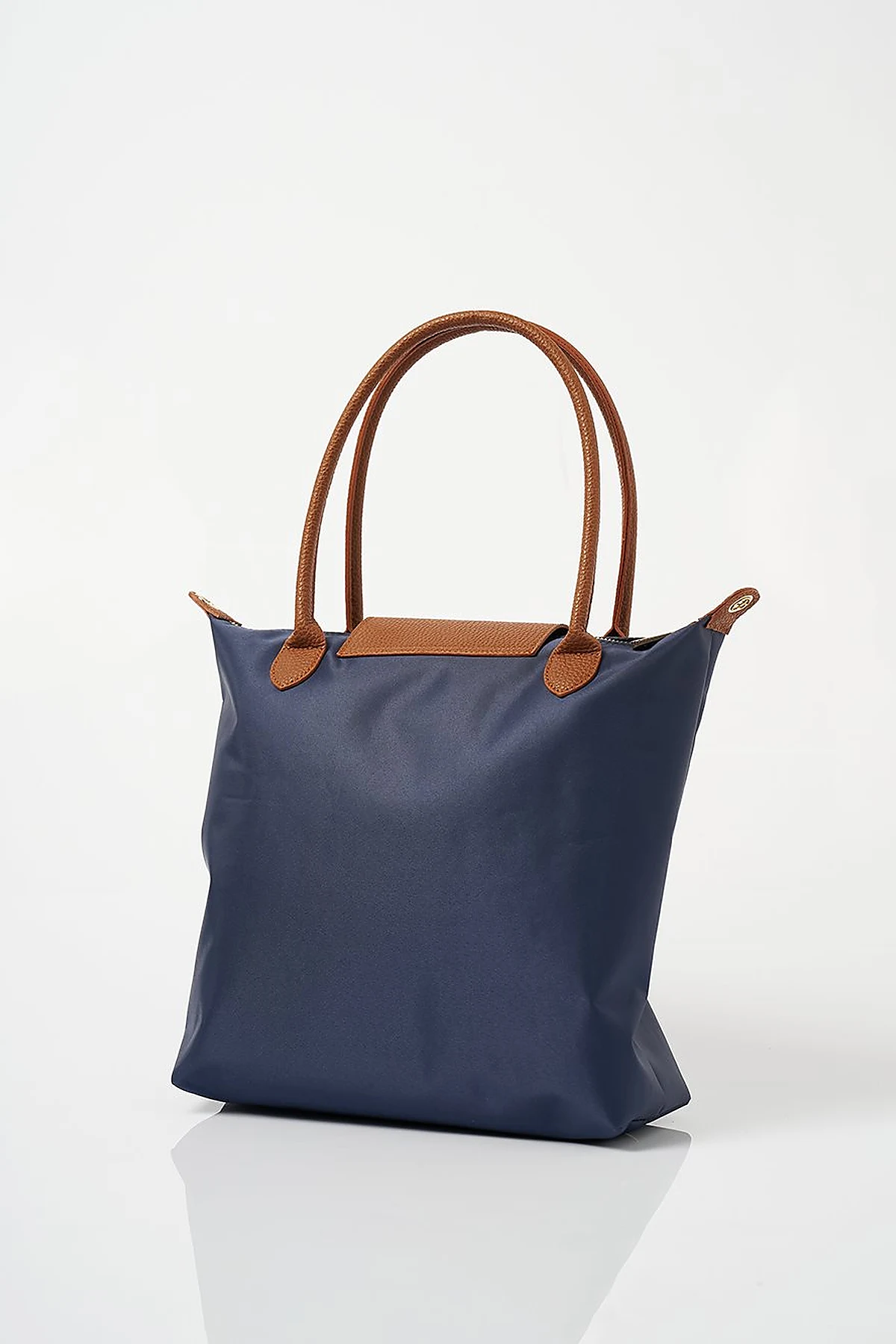 Large Snap Shopper Bag Navy Blue