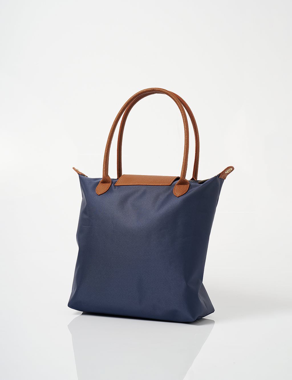 Large Snap Shopper Bag Navy Blue