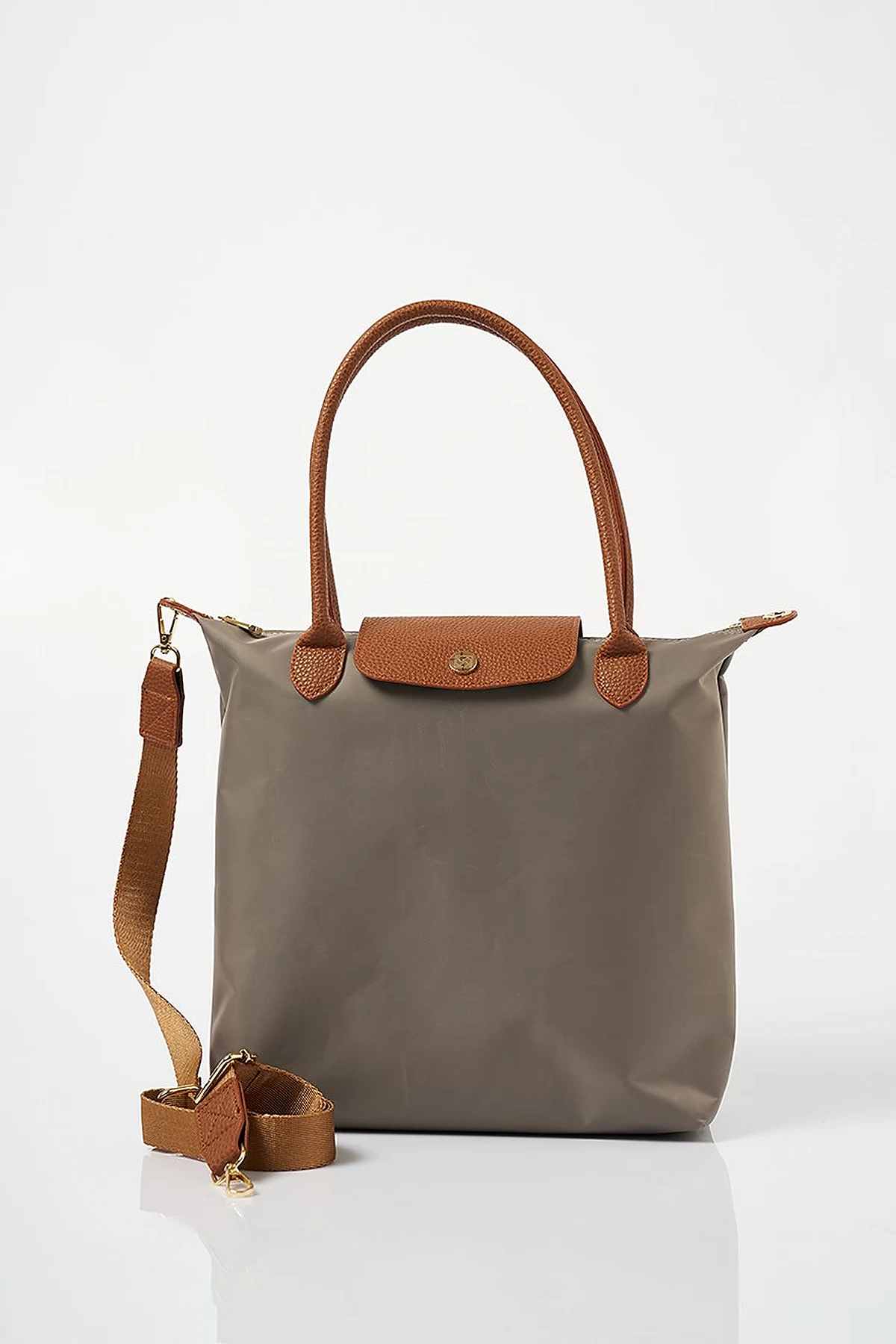 Large Snap Shopper Bag Mink