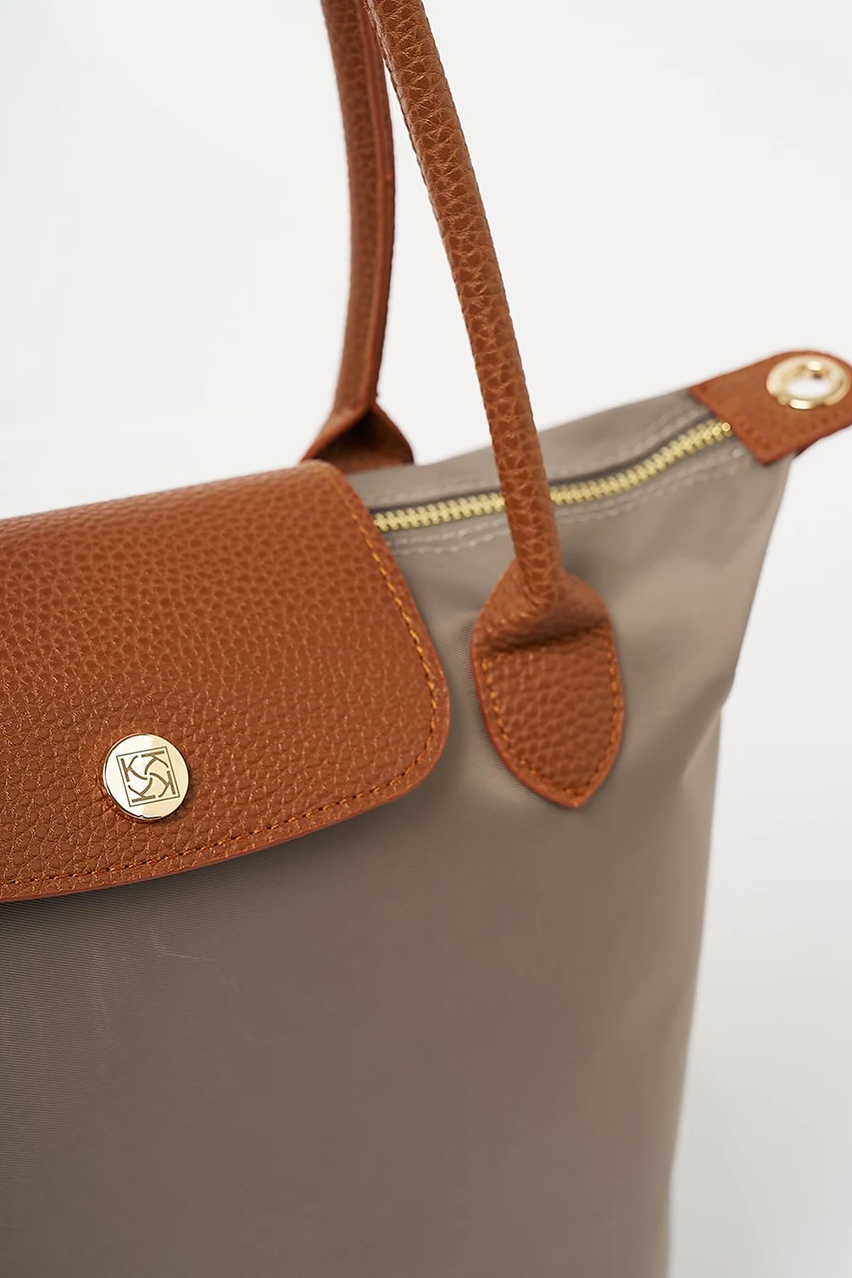 Large Snap Shopper Bag Mink
