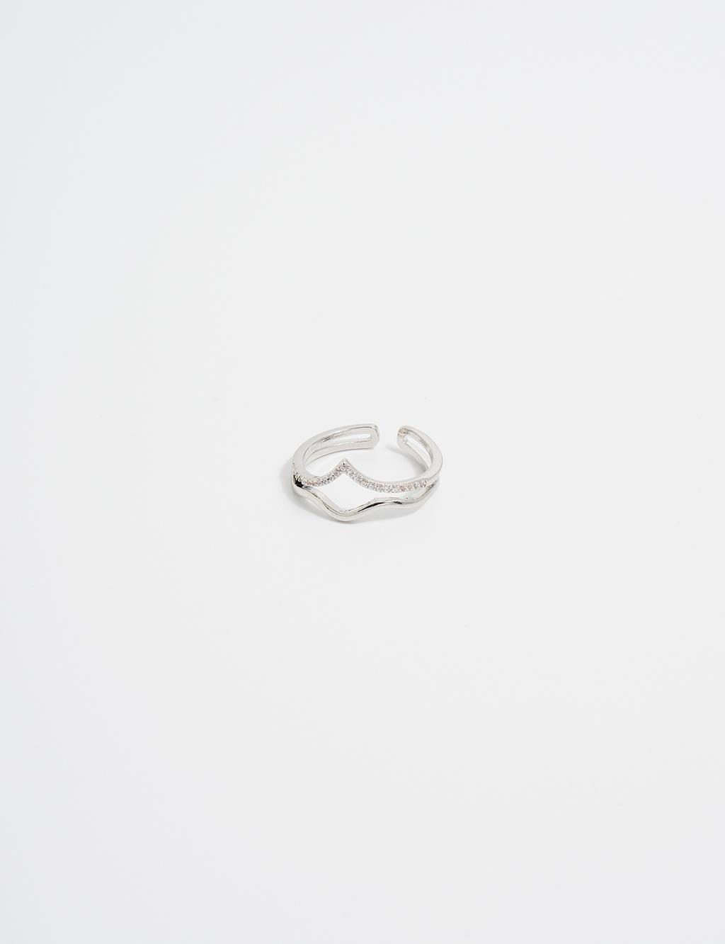 Double Appearance Minimalist Ring Silver