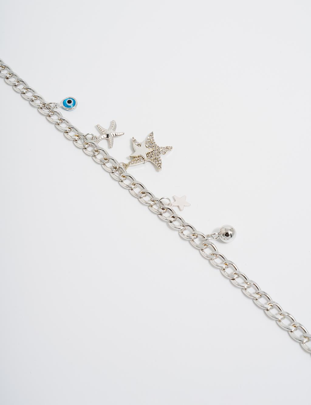 Starfish Figured Necklace Silver