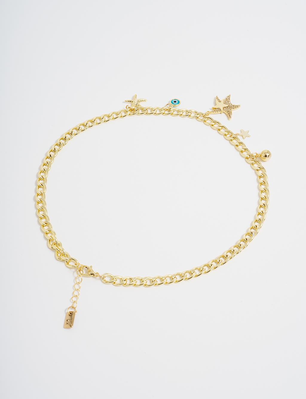 Starfish Figured Necklace Gold