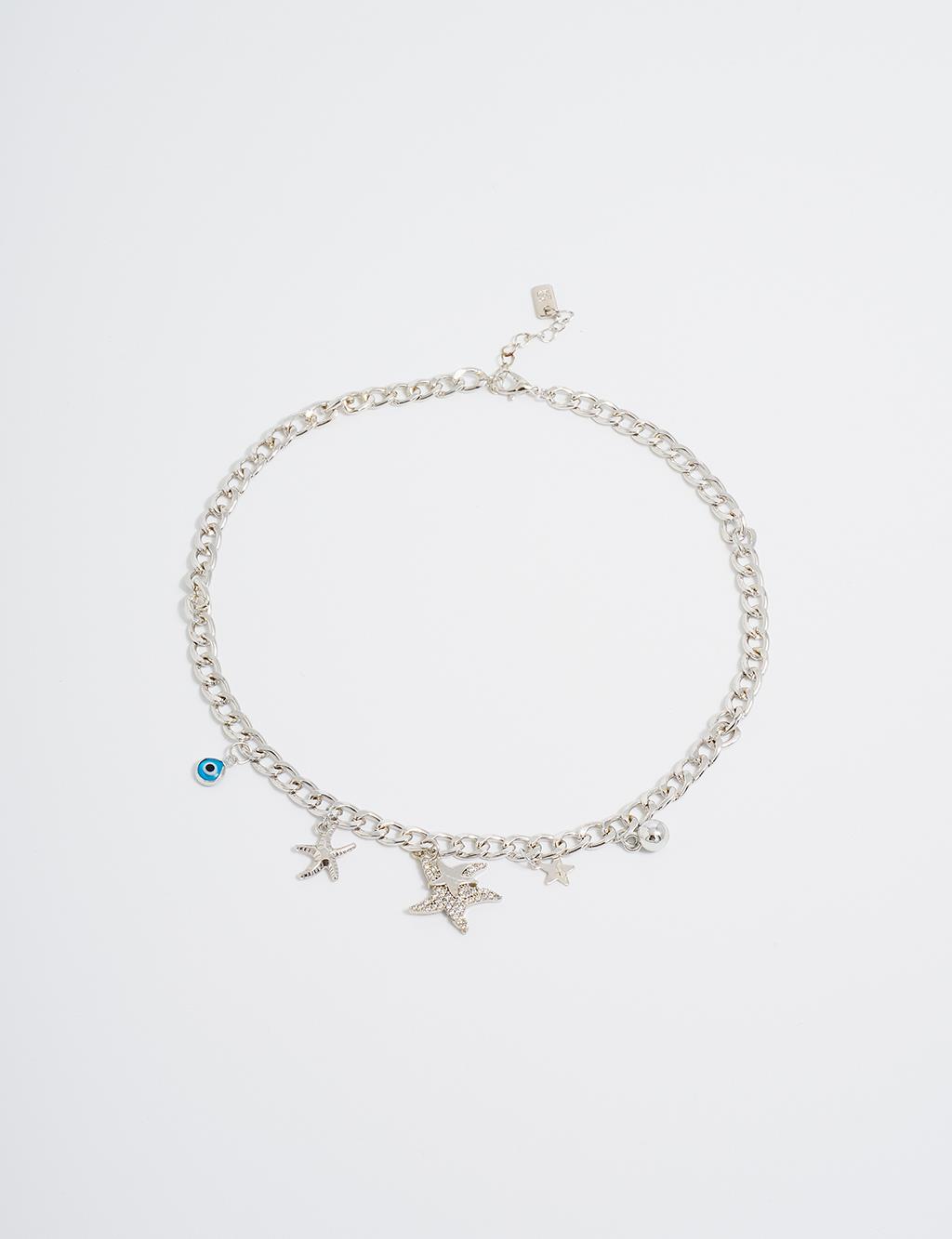 Starfish Figured Necklace Silver