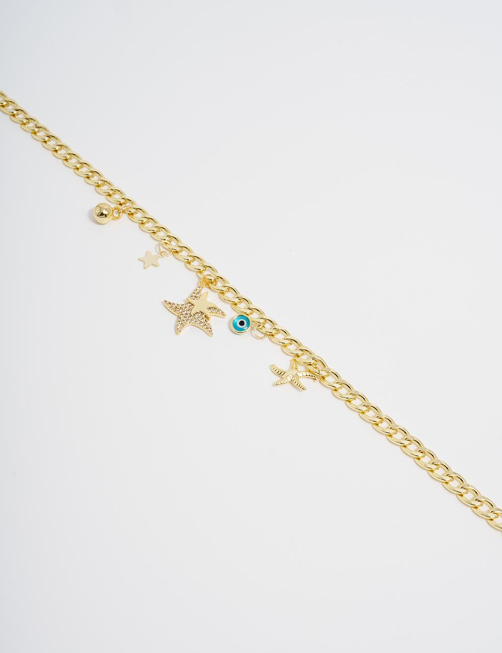 Starfish Figured Necklace Gold