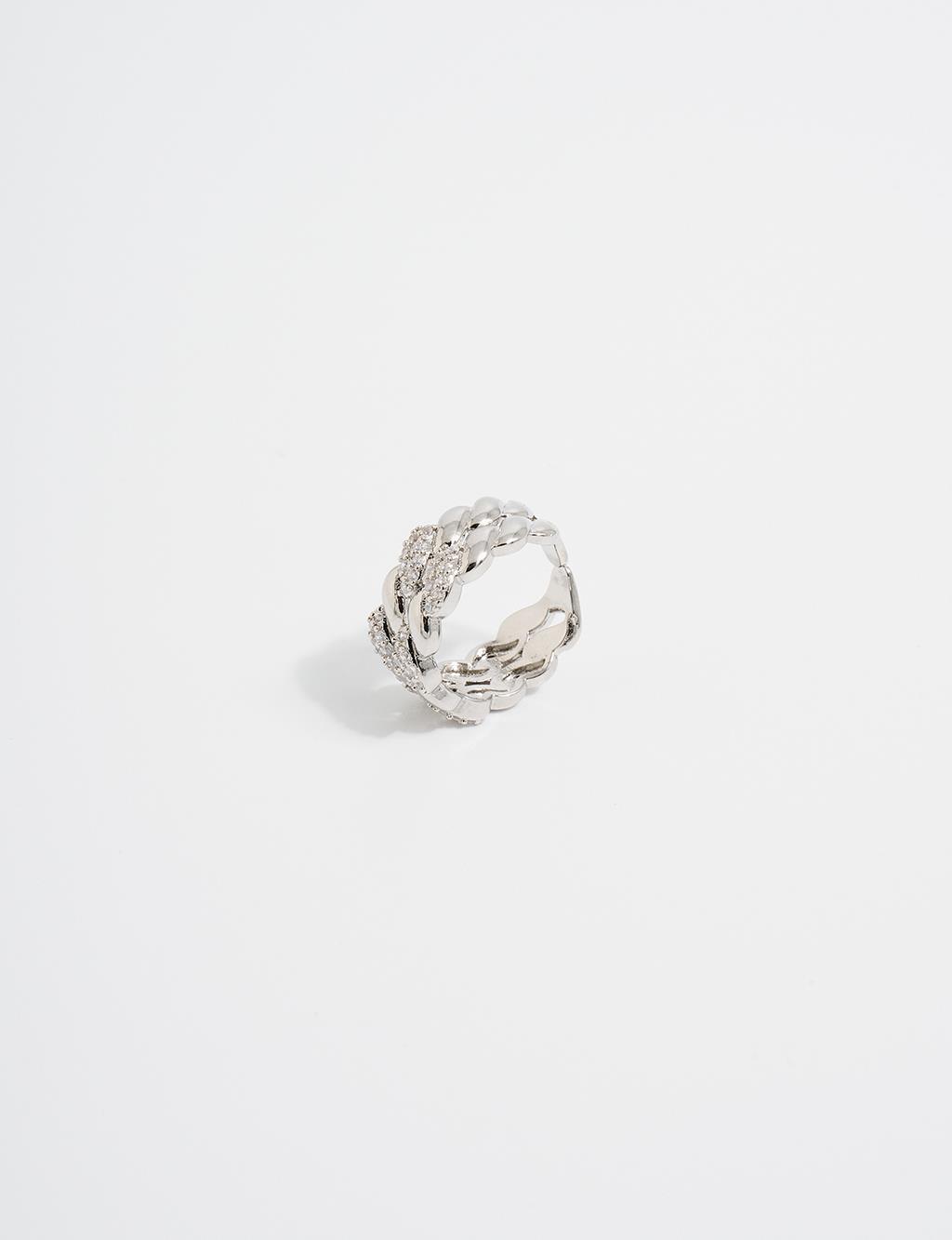 Twist Form Ring Silver