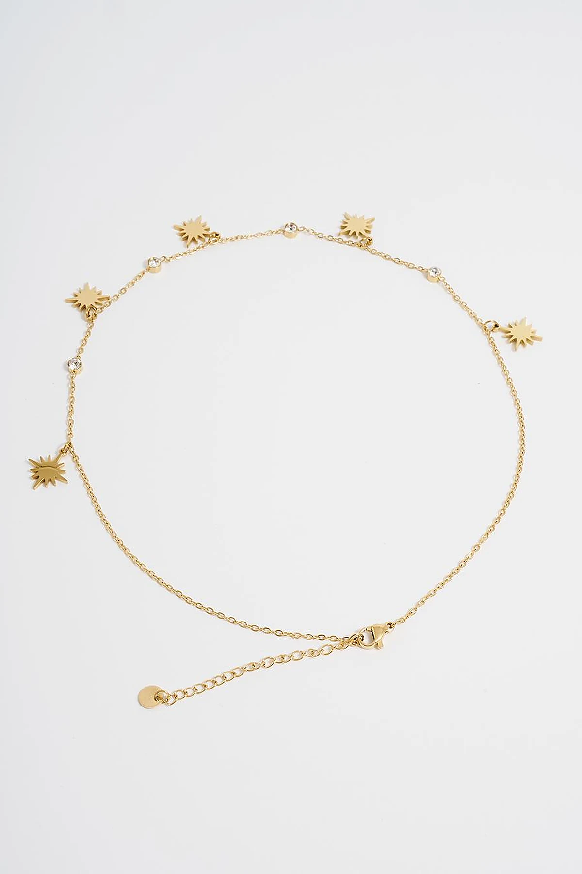 Gold Stainless Steel Necklace with Figure Charm