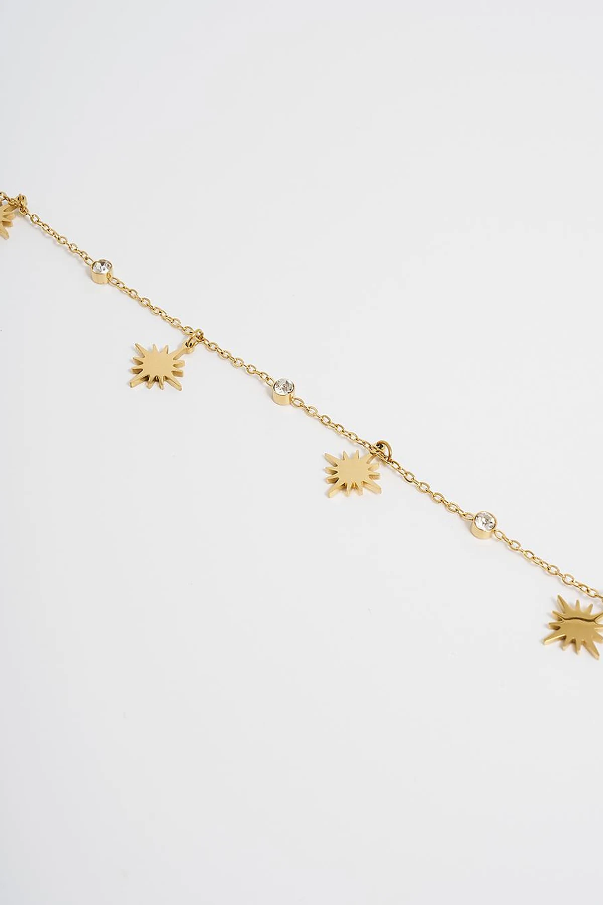 Gold Stainless Steel Necklace with Figure Charm