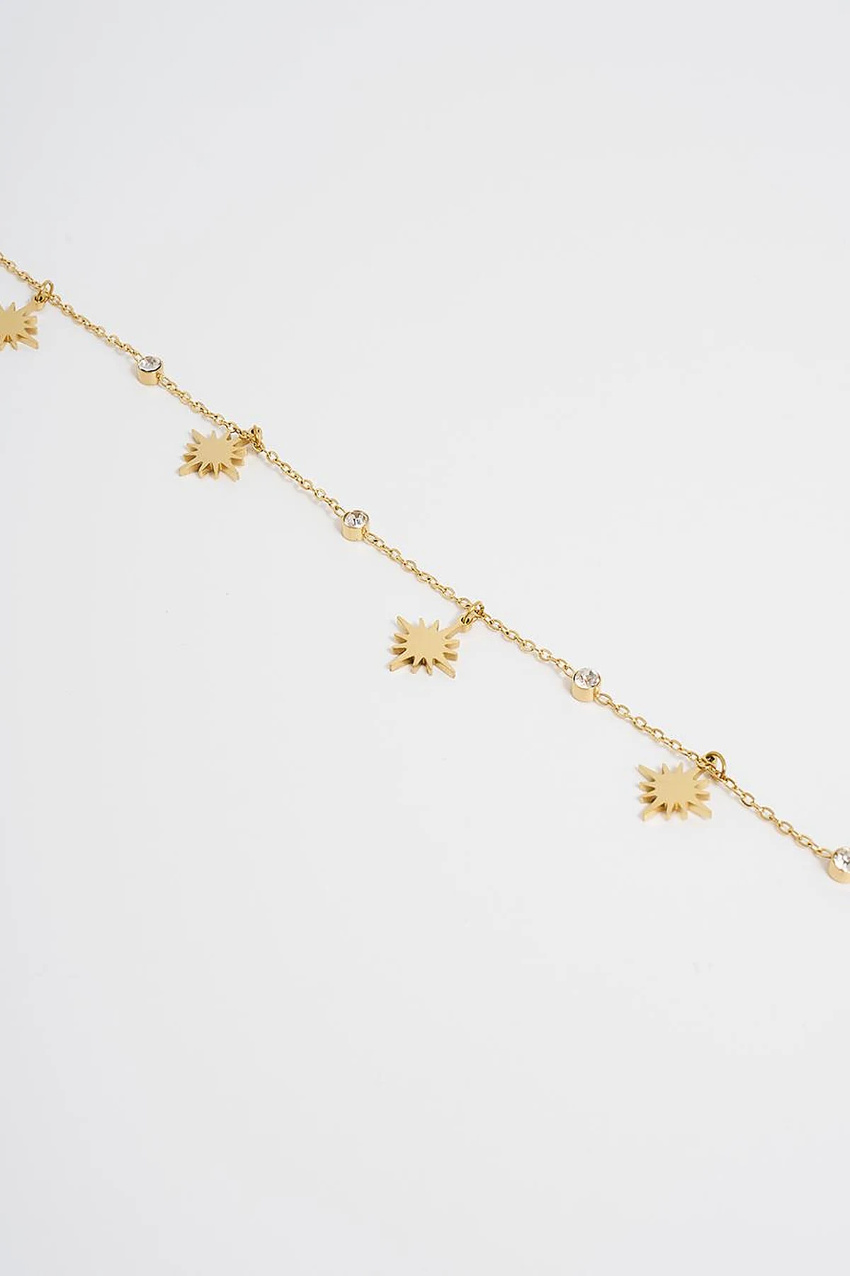 Gold Stainless Steel Necklace with Figure Charm