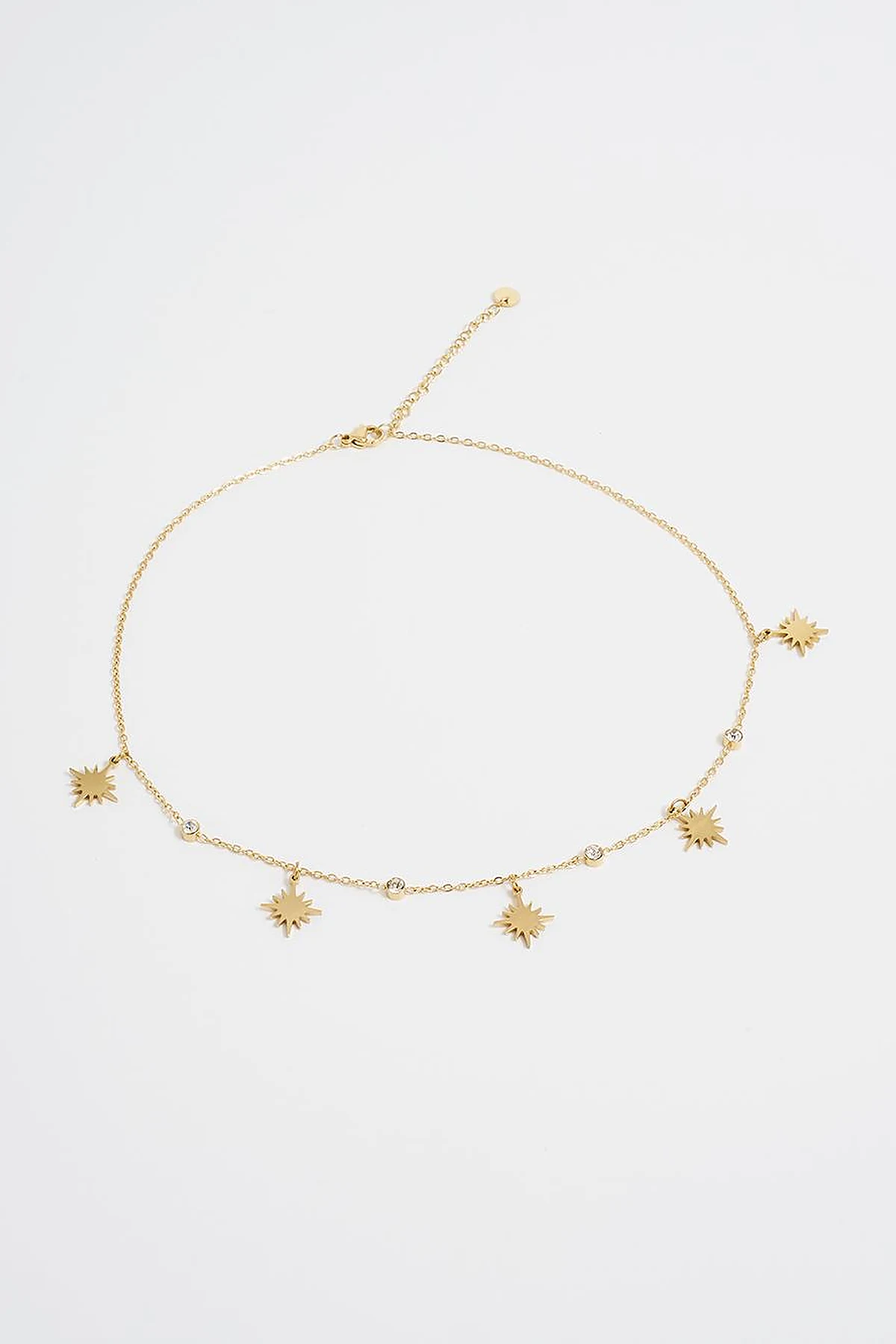 Gold Stainless Steel Necklace with Figure Charm