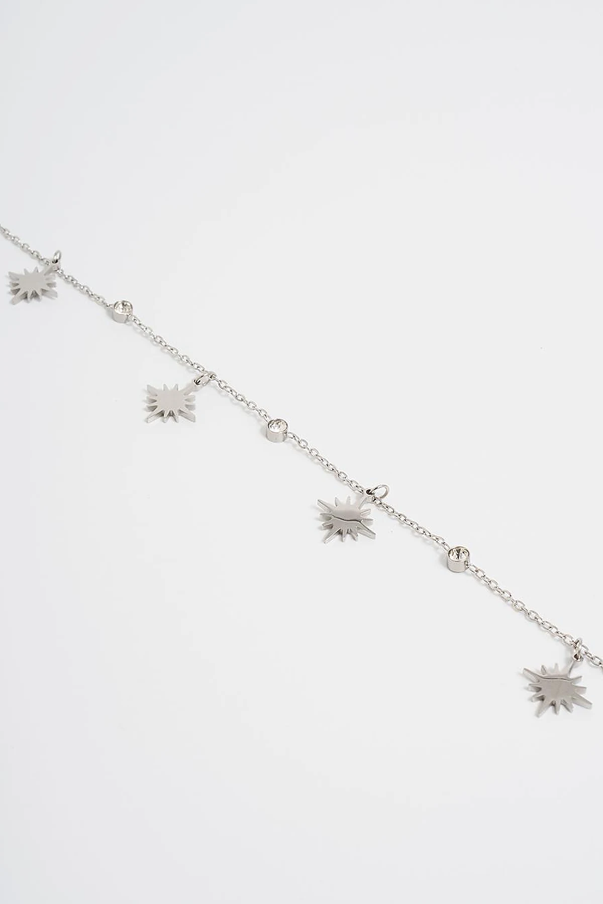 Silver Stainless Steel Necklace with Figure Charm