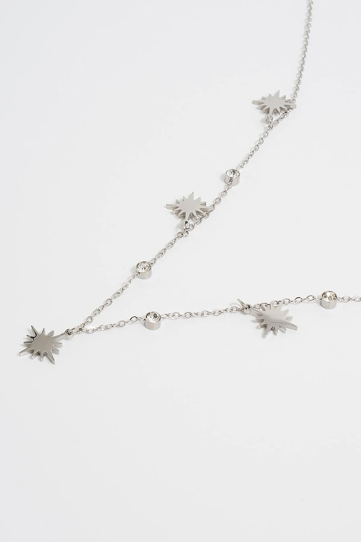 Silver Stainless Steel Necklace with Figure Charm