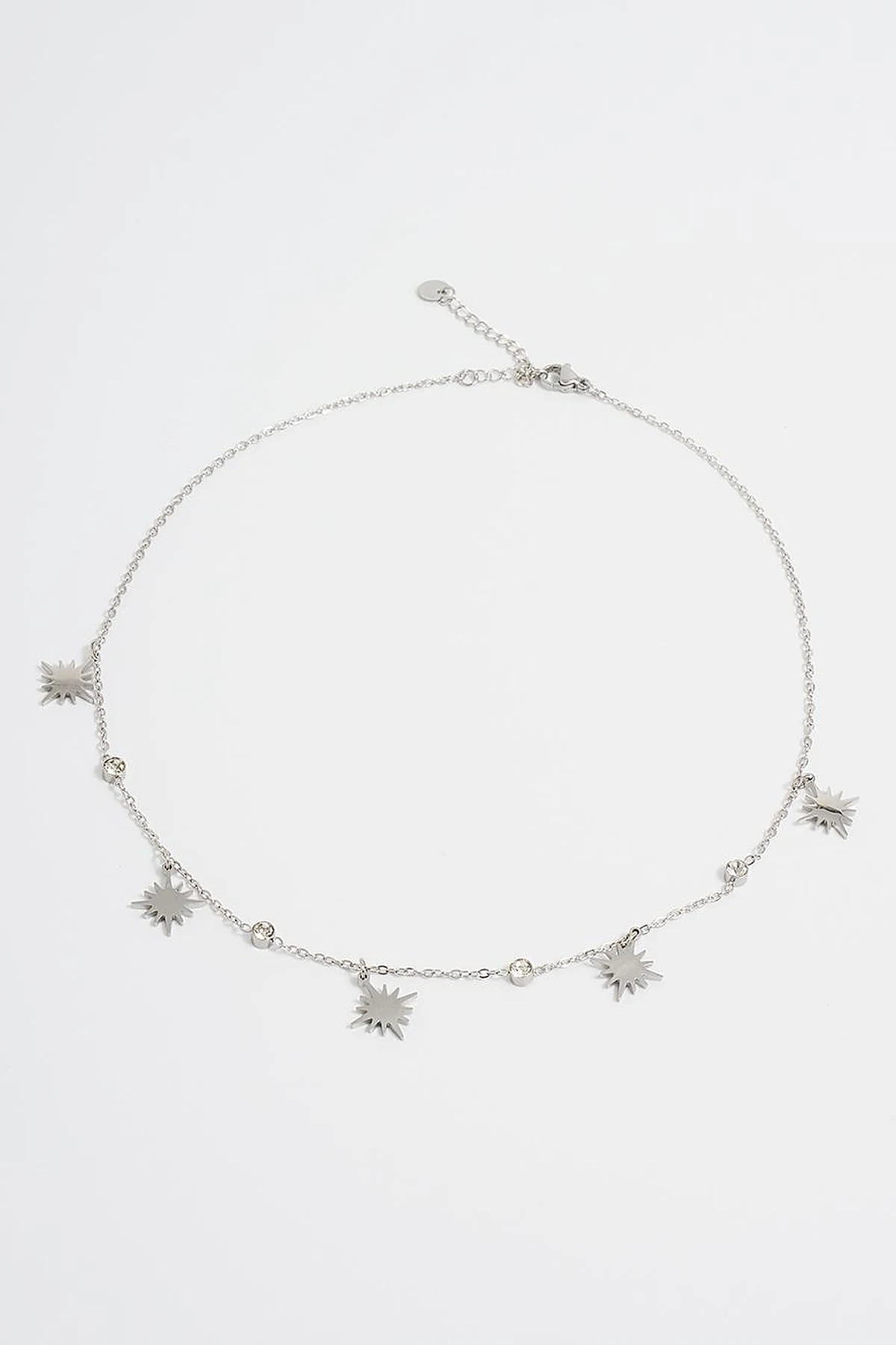 Silver Stainless Steel Necklace with Figure Charm
