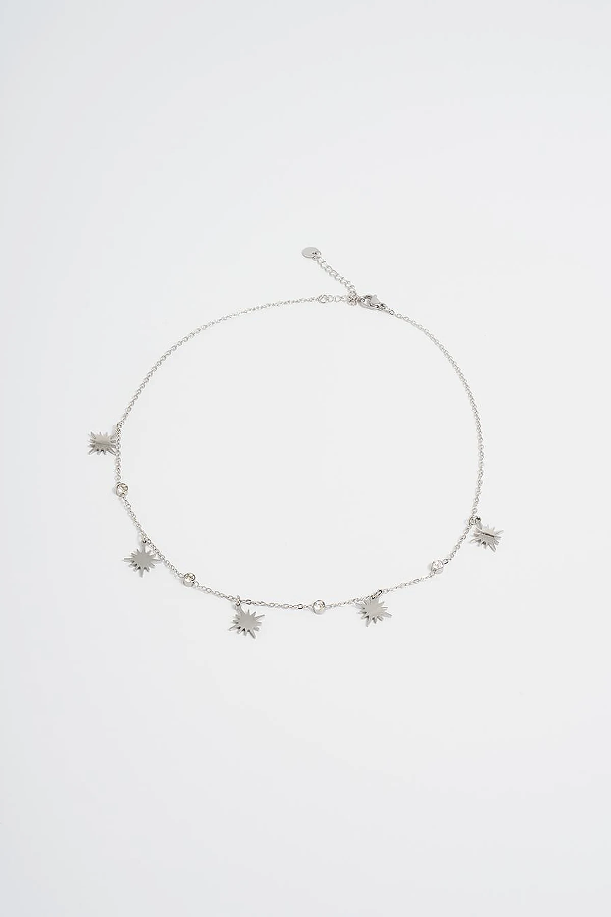 Silver Stainless Steel Necklace with Figure Charm