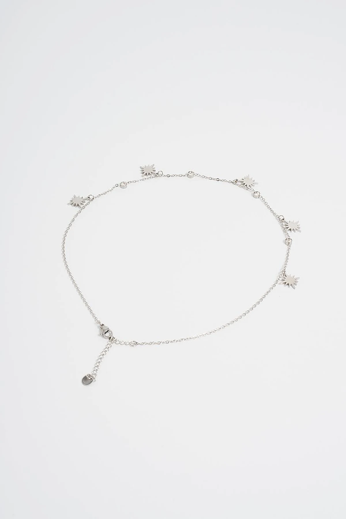 Silver Stainless Steel Necklace with Figure Charm