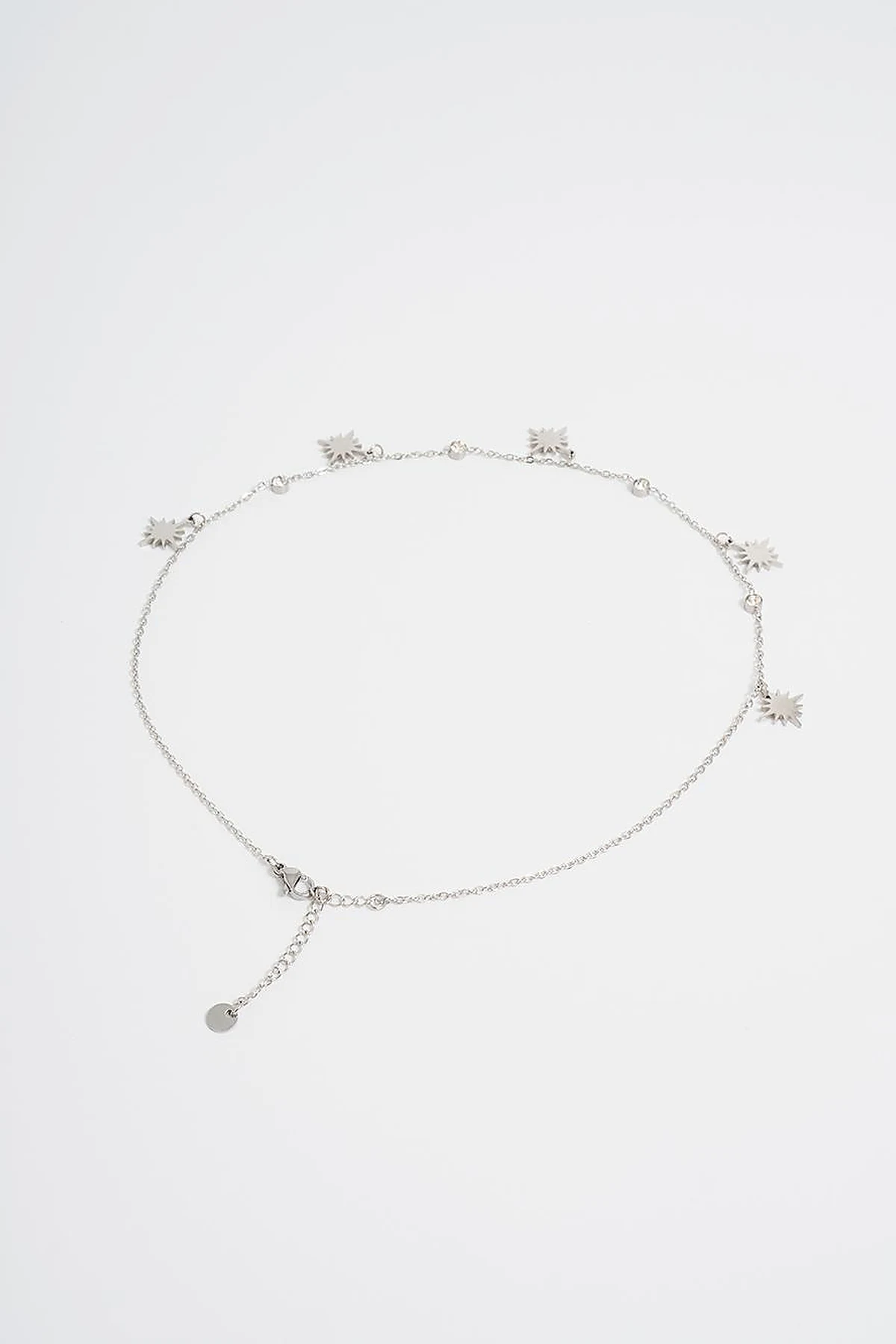 Silver Stainless Steel Necklace with Figure Charm