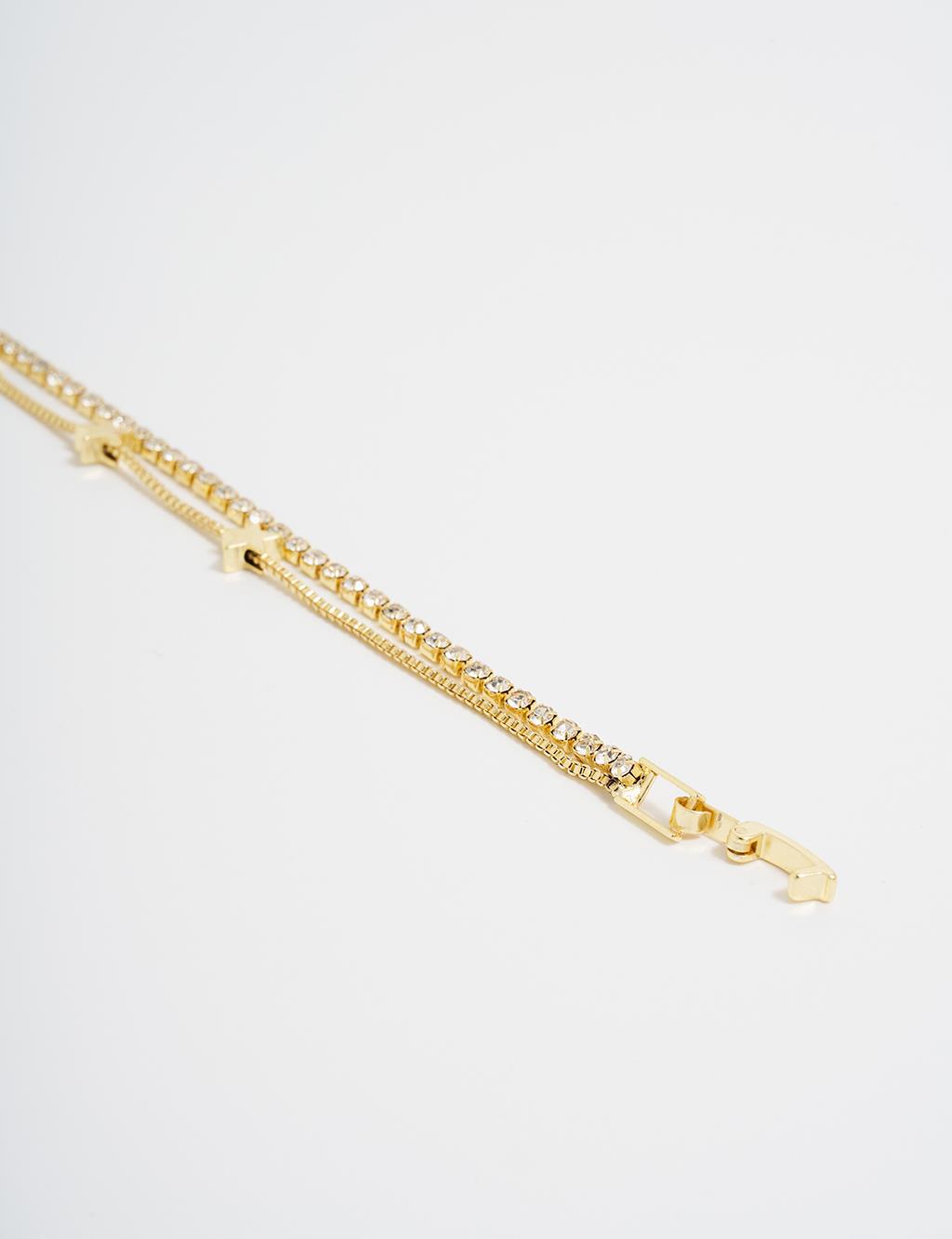 Star Figured Multiple Bracelet Gold