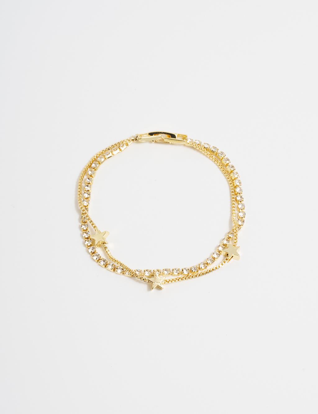 Star Figured Multiple Bracelet Gold