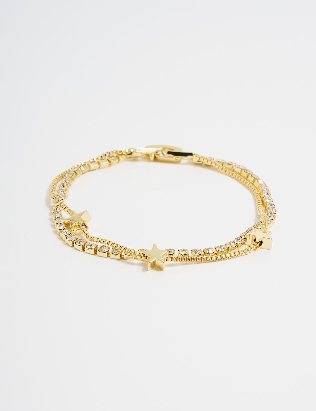 Star Figured Multiple Bracelet Gold