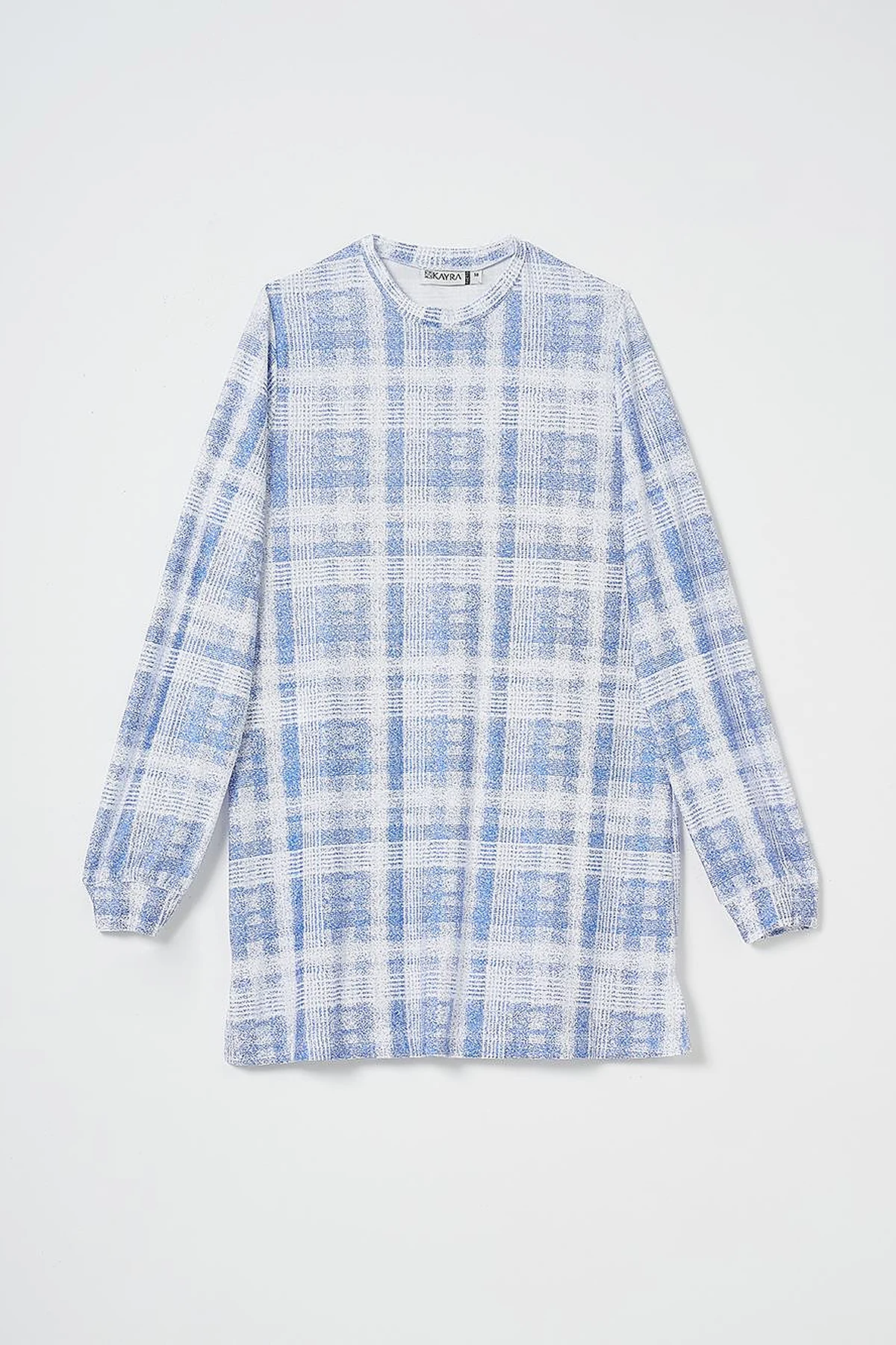 Çizgili Örme Sweatshirt Saks 