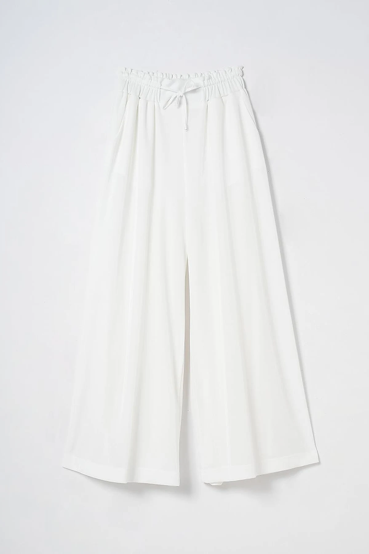 Wide Leg Laced Pants Ecru