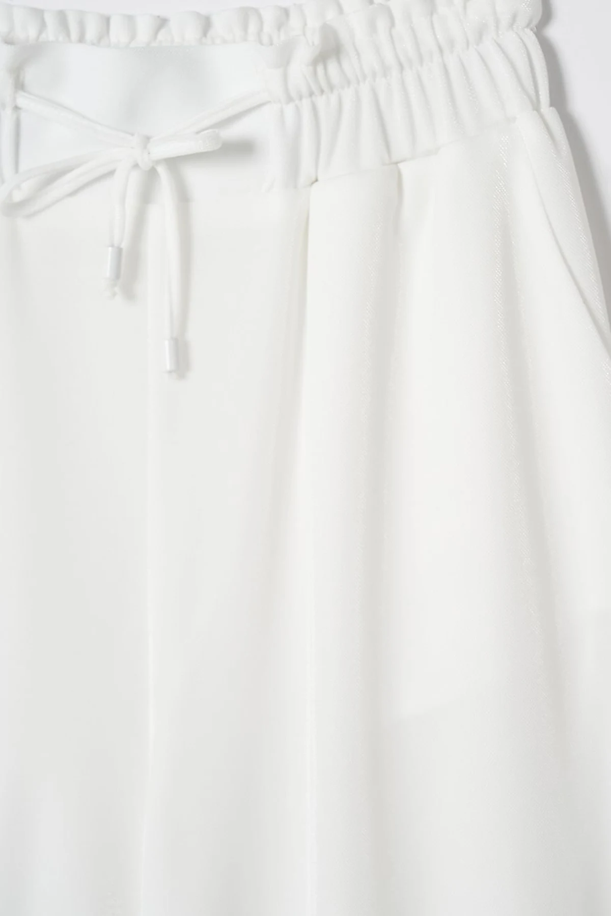 Wide Leg Laced Pants Ecru
