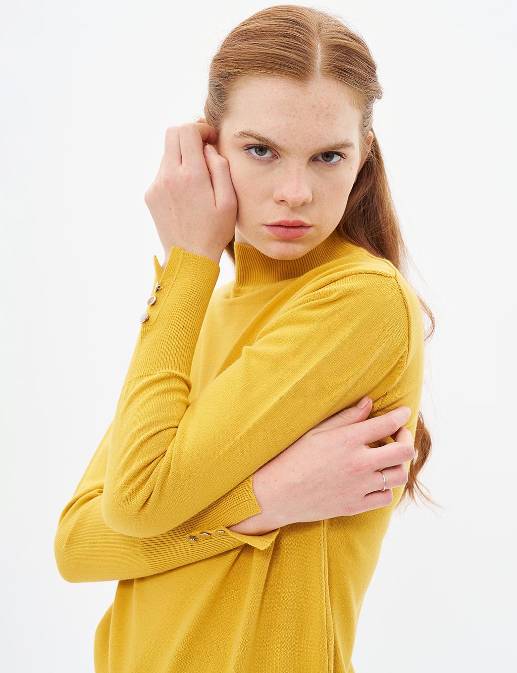 Basic Knit Blouse Mustard