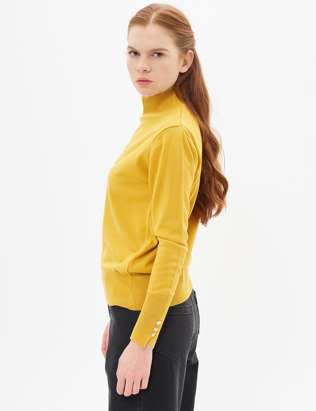 Basic Knit Blouse Mustard