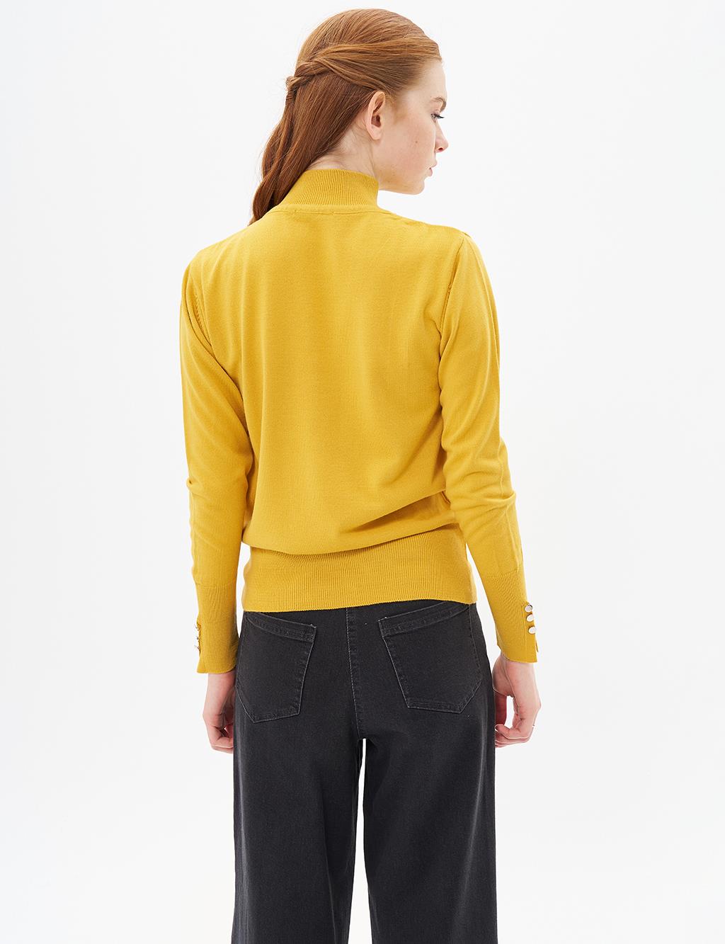 Basic Knit Blouse Mustard