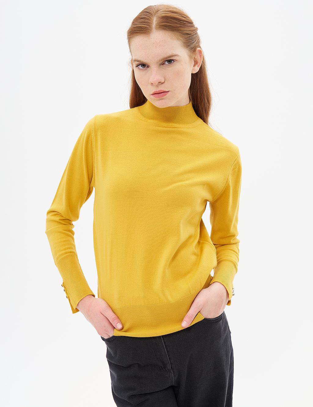 Basic Knit Blouse Mustard