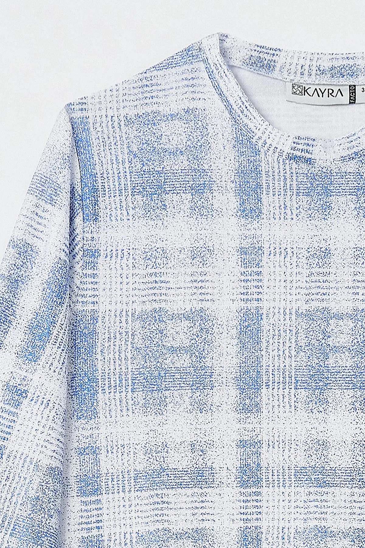 Çizgili Örme Sweatshirt Saks 