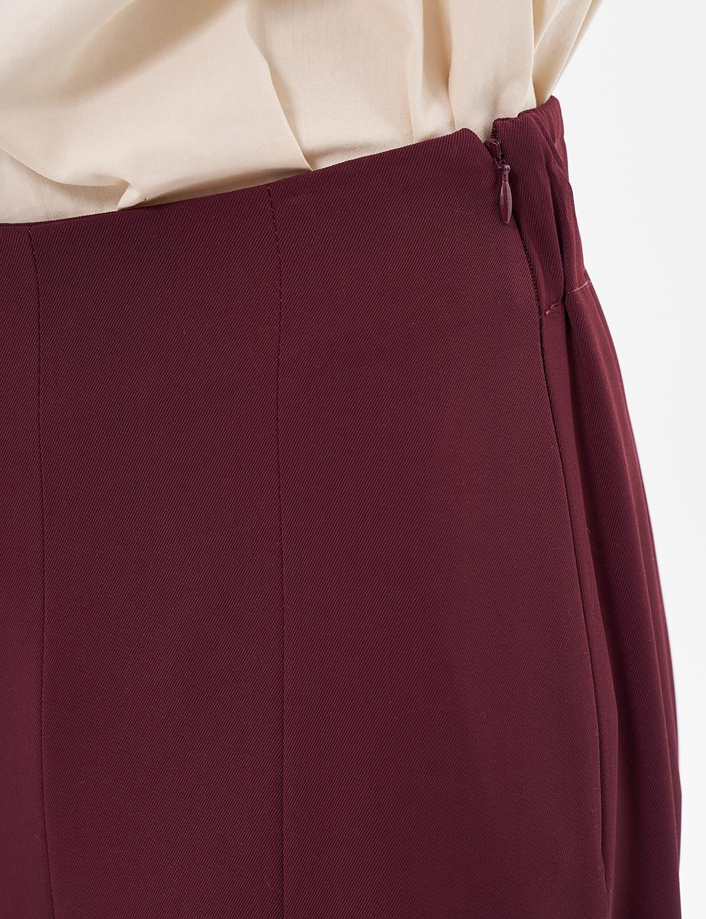 Wide Leg Pants Burgundy