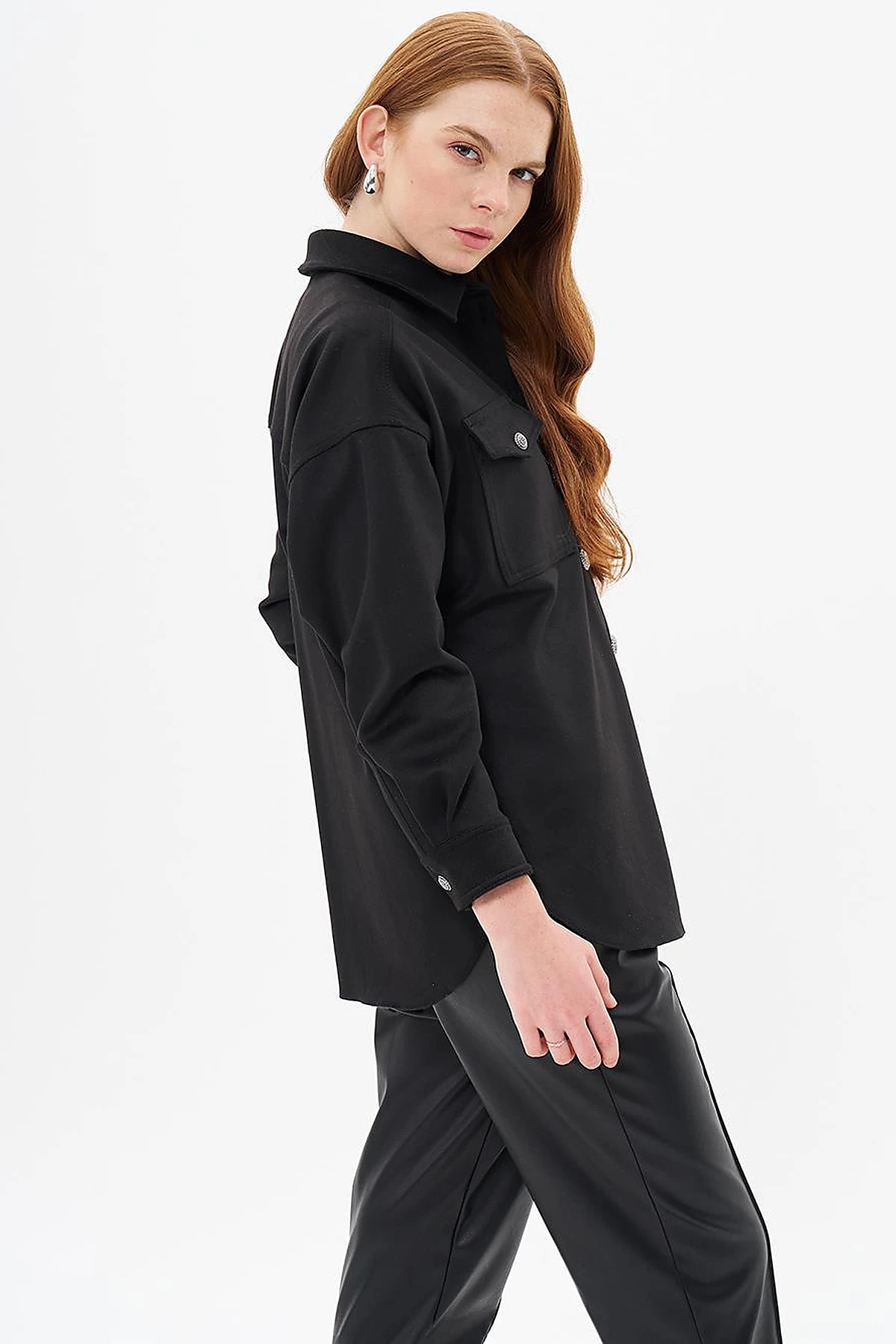 Gold Button Detailed Cashmere Jacket Black