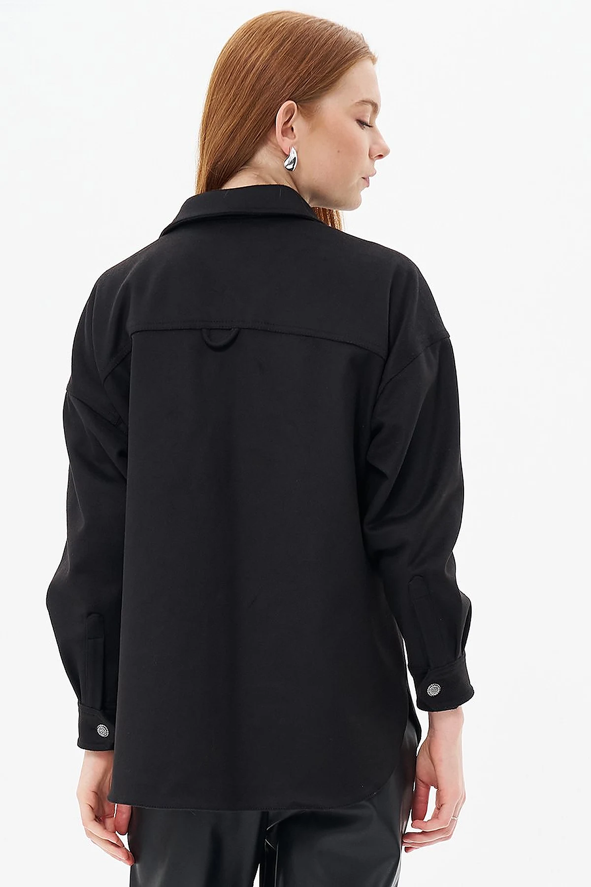 Gold Button Detailed Cashmere Jacket Black