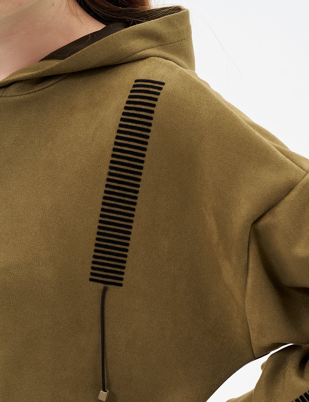 Two Piece Suit with Stripe Detail Khaki